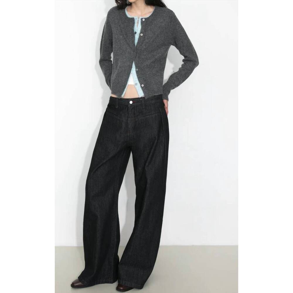 NEW CUBIC crewneck layered cardigan in gray